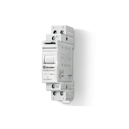 Télérupteur modulaire 2NO 16A 12V AC, AgSnO2
