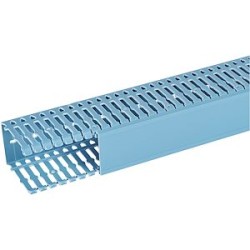 Goulotte de câblage Segma BSI - 60x80mm - Fond+couvercle - Longueur 2m -PVC Bleu