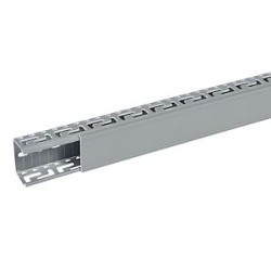 Goulotte Segma oblongue 60mmx40mm - Pas de 50mm - 1 couvercle - Longueur 2m -PVC