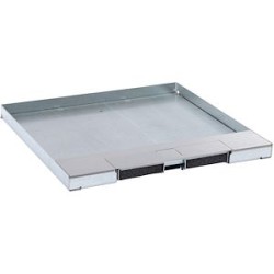 Couvercle métal revêtement inox boite de sol version affleurante 16/24 modules