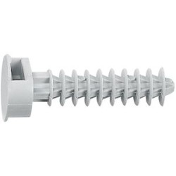 Embase à cheville grise RAL7035 pour perçage D8mm