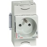 Prise modulaire 10A à 16A 250V~ - 2P+T à éclips et à voyant - 2,5 modules