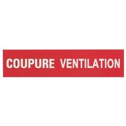 Etiquettes autocollantes (3) 'coupure ventilation' pour coffrets de sécurité