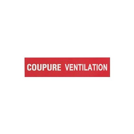 Etiquettes autocollantes (3) 'coupure ventilation' pour coffrets de sécurité
