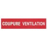 Etiquettes autocollantes (3) 'coupure ventilation' pour coffrets de sécurité