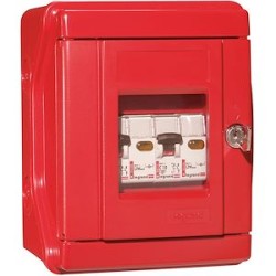 Coffret de sécurité Plexo équipé IP55 - IK07 -2 disjoncteur P+N (16A et 10A)