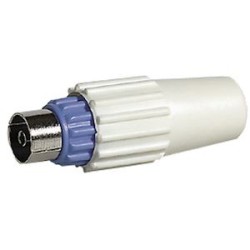 Fiche télévision coaxiale normalisée femelle D9,52mm