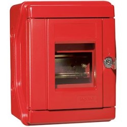 Coffret de sécurité Plexo équipable IP55 IK07 de capacité 4 modules