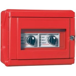 Coffret de commande pour extraction de fumé avec 2 commutateurs et 2x3 voyants