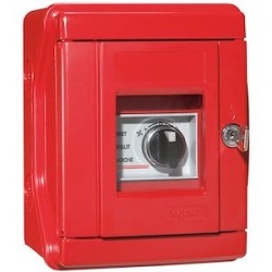 Coffret commande équipé pour extraction de fumé avec 1 commutateur et 3 voyants