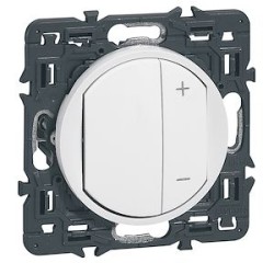 Interrupteur variateur Céliane 300W - blanc avec support