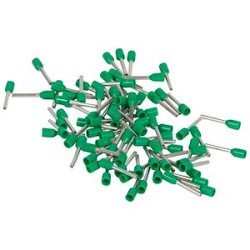 Embouts de câblage à collerette iso Starfix - conducteurs section 0,34mm² - vert