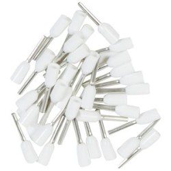 Embouts de câblage à collerette iso Starfix - conducteurs section 0,5mm² - blanc