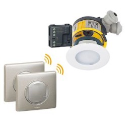 Kit 3 spots dimmable Modul'up + micromodule + 2 cdes Céliane sans fil - titane