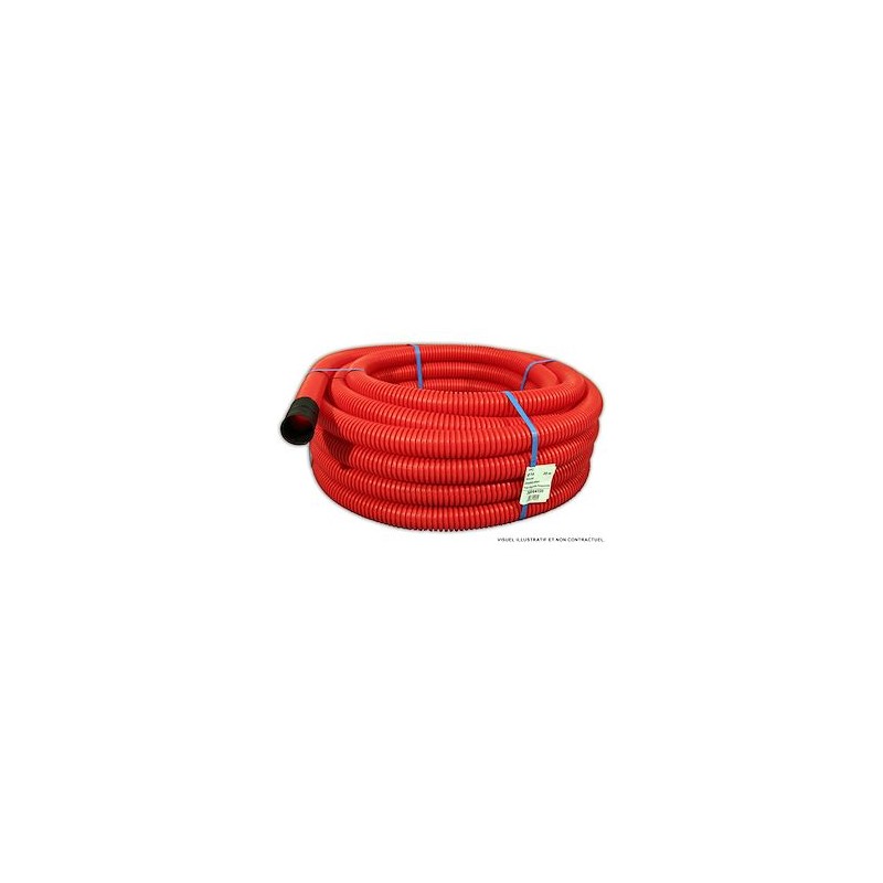 tpc rouge 110/25 - fourreaux pour la protection des réseaux