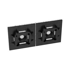 Embase adhésive haute température,4 voies,25,4x25,4mmP.A 6.6,Noir,Cdt.500