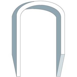 Agrafe câble diam 6mm, boite 5500 pièces, long 14mm