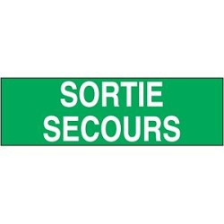 Pictogramme boitier AA avec inscription 'Sortie Secours'