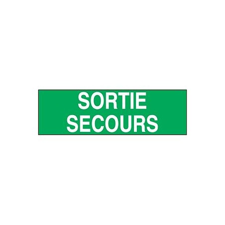 Pictogramme boitier AA avec inscription 'Sortie Secours'