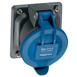 Prise fixe Hypra IP44 63A - 200V~ à 250V~ - 3P+T - plastique