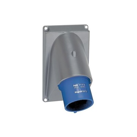 Fiche inclinée Hypra IP44 63A - 200V~ à 250V~ - 2P+T - plastique