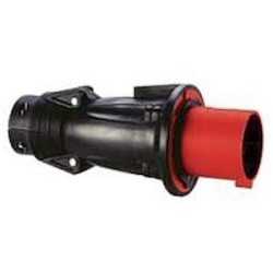 Fiche mobile droite Hypra IP44 63A - 380V~ à 415V~ - 3P+N+T - caoutchouc