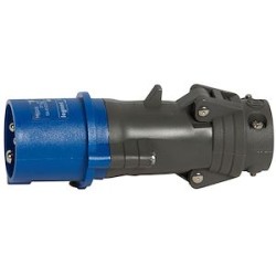 Fiche mobile droite Hypra IP44 16A - 200V~ à 250V~ - 2P+T - plastique