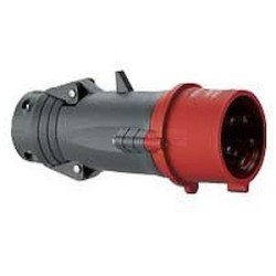 Fiche mobile droite Hypra IP44 32A - 380V~ à 415V~ - 3P+T - plastique