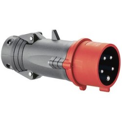 Fiche mobile droite Hypra IP44 32A - 380V~ à 415V~ - 3P+N+T - plastique