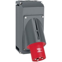 Boîtier Hypra pour prises saillie 63A - 2 entrées ISO 32 + 1 ISO 20 - plastique