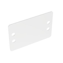 Plaque de marquage en polyamide,63,5mmx44,5mm,Naturel, Cdt.100