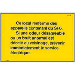 affiche alu 'odeurs de gaz sf6'