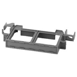 Porte-étiq. gris 8 p 1 pas HPUL & Eur. pour rails HPUL et rail Europe, gris cla