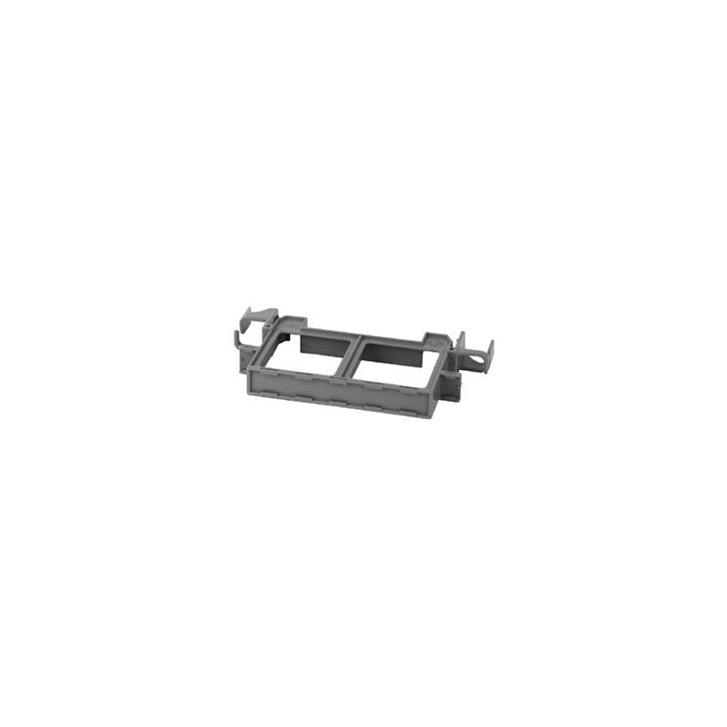 Porte-étiq. gris 8 p 1 pas HPUL & Eur. pour rails HPUL et rail Europe, gris cla