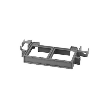 Porte-étiq. gris 8 p 1 pas HPUL & Eur. pour rails HPUL et rail Europe, gris cla