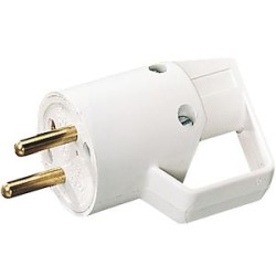 Fiche mâle 16A 2P+T anneau blanc