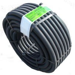TINB 3422 Gaine anti-UV pour protection de câbles D25 noir 100M avec tire-fil