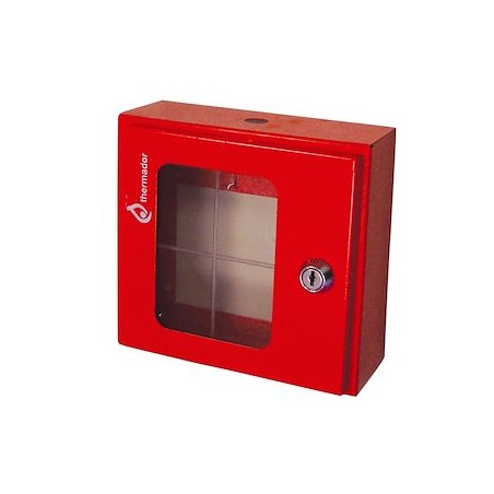Coffret Vanne Police Rouge 165 x55x60 avec Serrure +Verre dormant
