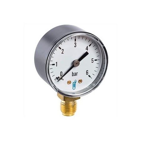 Manomètre D80 Radial 0-4 bar - 1/2' ABS raccordement radial vertical