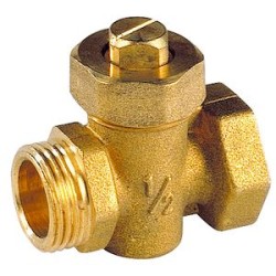 Robinet Boisseau Laiton 1/2'MF pour vidange 7 bar 90DEGC