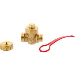 Robinet à Boisseau 3/4'M avec bouchon pour vidange 7 bar 90DEGC