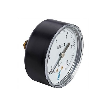 Manomètre D50 Axial 0-10 bar 1/4'M ABS Raccordement axial