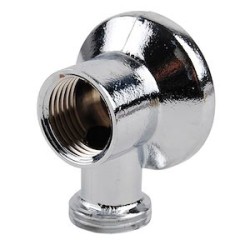 Applique Murale 1/2'F raccord CuD12 Raccord Laiton Chromé avec écrou+ joint