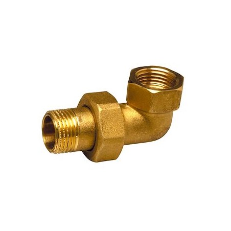 Coude Union 1'MF 3 pièces laiton à visser sphéro-conique