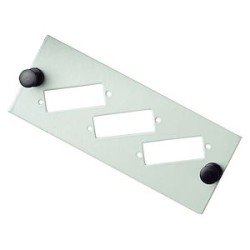 Module à équiper pour 3 raccords SC duplex/LC quad - Gris pour BOXOPTIC/COFOPTIC