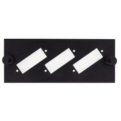 Module à équiper pour 3 raccords SC duplex / LC quad - Noir, pour GGM PO4X6B