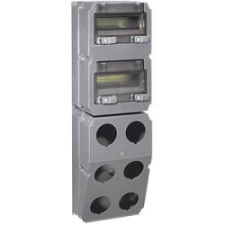 Coffret à composer Hypra avec rail pour 6 prises 16A/32A 740x230x181mm