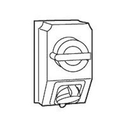 Coffret monoprise Hypra IP44 -1prise 3P+T 63A 380V~ à 415V~ 3P+T +1 interrupteur