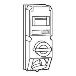 Coffret monoprise Hypra IP44 - prise 3P+T 32A 380-415V~ + inter + disj. diff