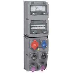 Coffret multiprise Hypra IP44 -6 prises : prise 32A 3P+N+T + disj. + inter diff